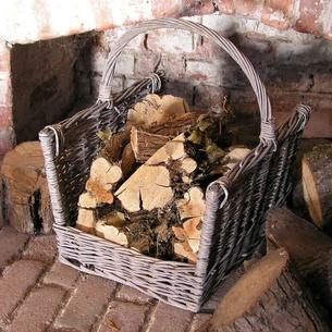 Wicker Log Basket/Carrier