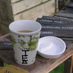 Porcelain Tea Mug with Lid 