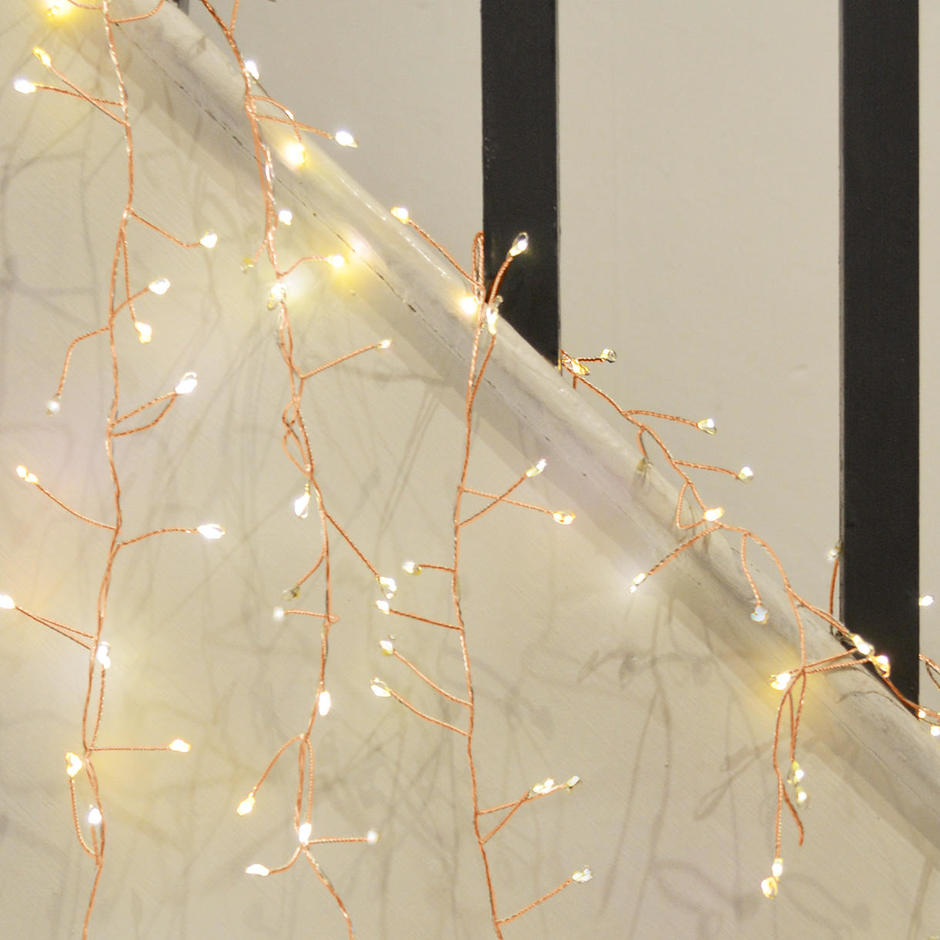 copper cluster string lights