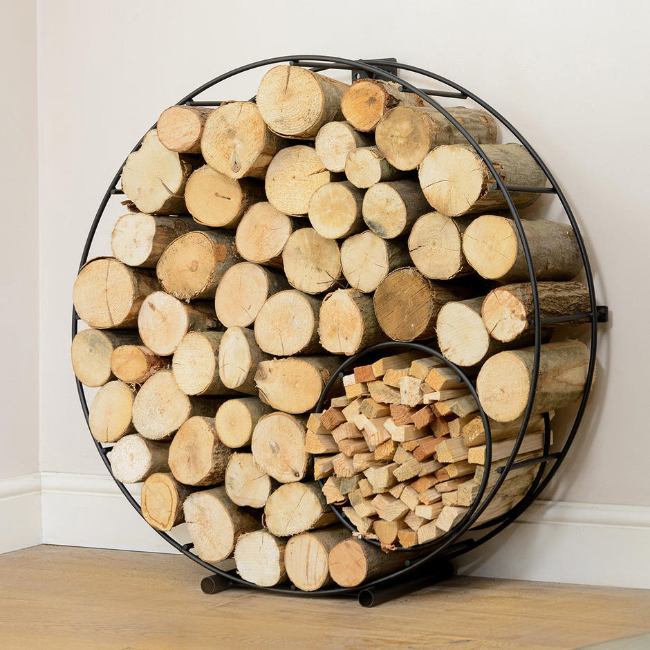 Buy Circular Wire Log & Kindling Holder Stand — The Worm that Turned
