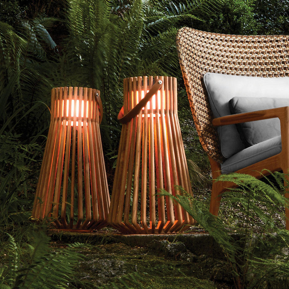 Buy Ray Teak LED Lantern by Gloster — The Worm that Turned