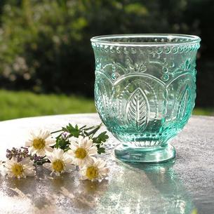 Turquoise Glass Hurricane