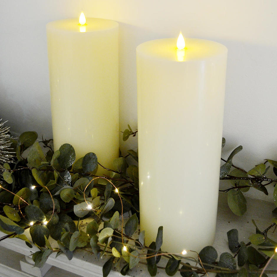 Buy Large Ivory LED Church Candle — The Worm that Turned revitalising