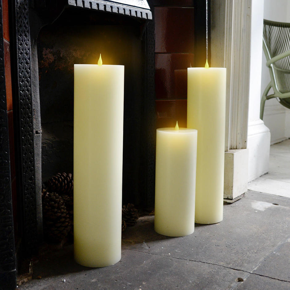 Buy Large Ivory LED Church Candle — The Worm that Turned revitalising