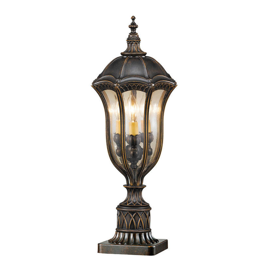Buy Baton Rouge Outdoor Pedestal Lantern by Feiss — The Worm that